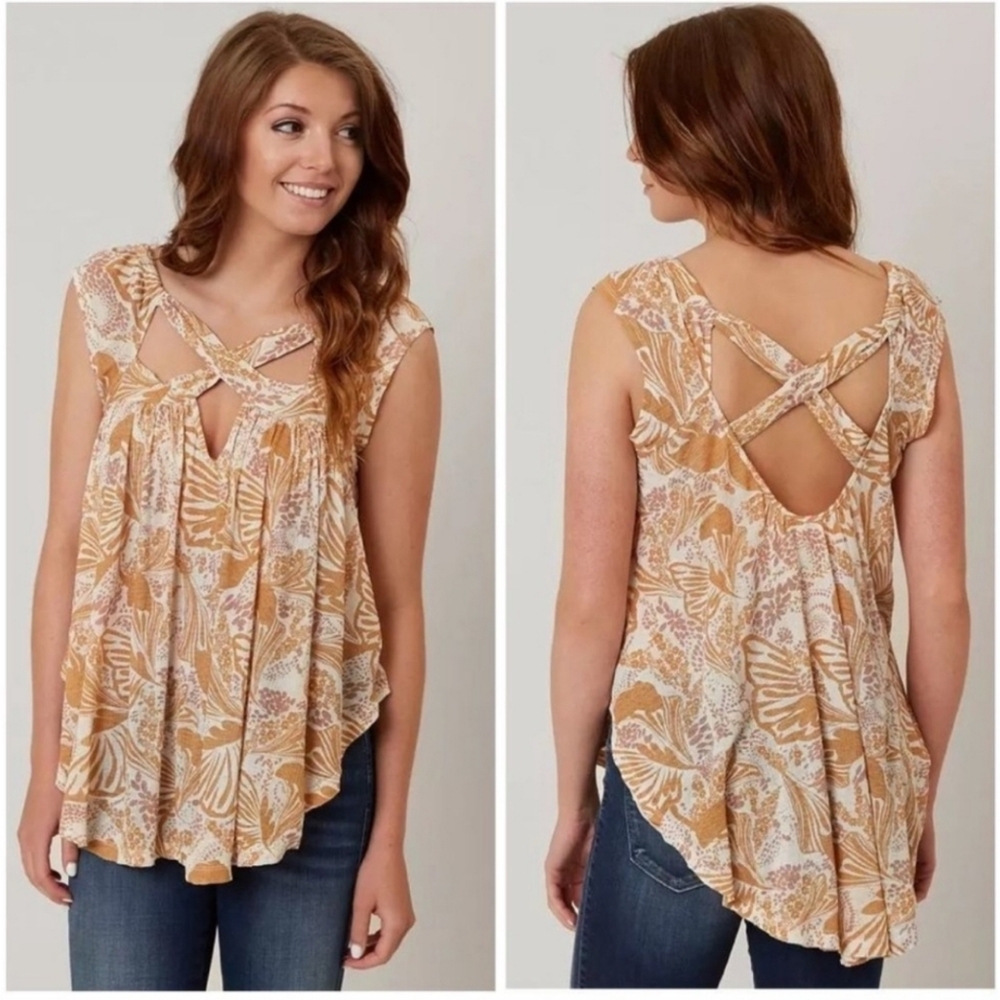 ❤️Free People Sugar Cane Crisscross Tank Small